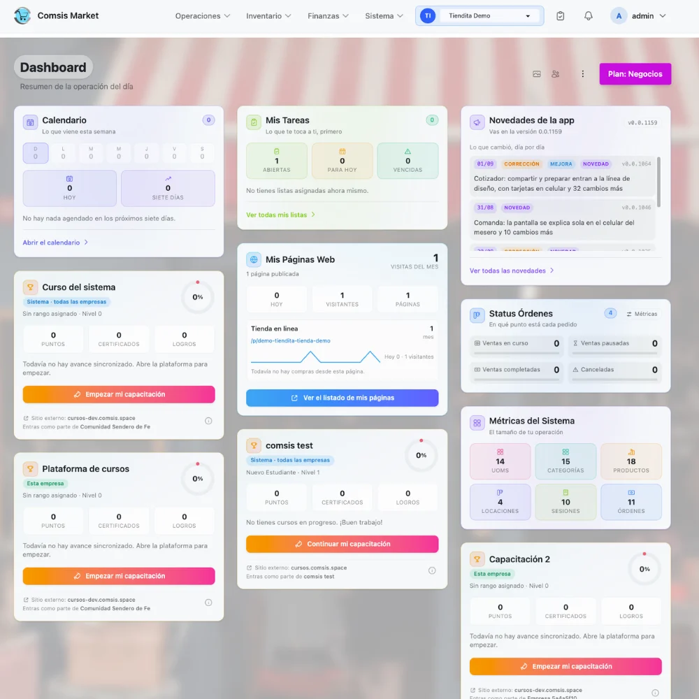 Cart WMS Dashboard Punto de Venta POS en Explorador Web