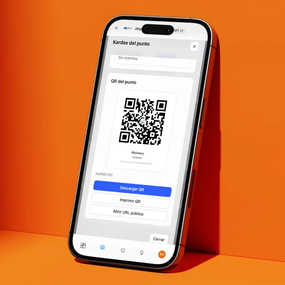 Generador y Diseñador de Códigos QR para Exposiciones Museo PWA