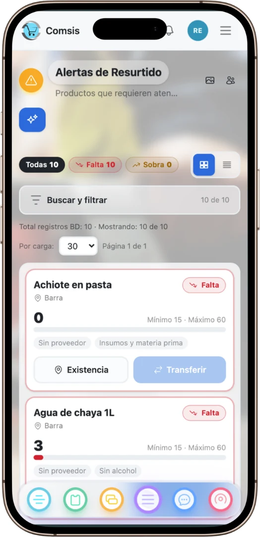 Cart WMS Alerta de Resurtido