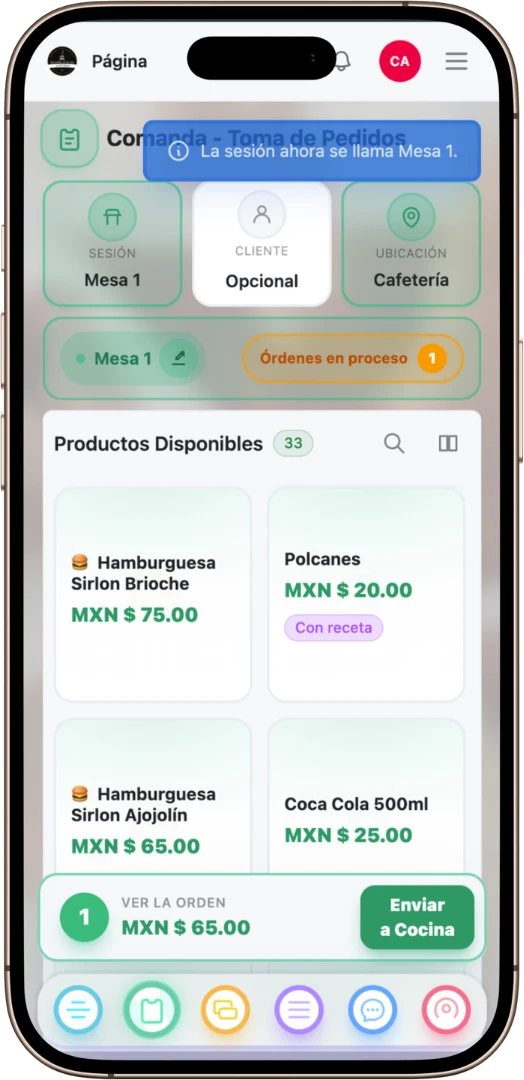 Cart WMS Comanda en Vivo